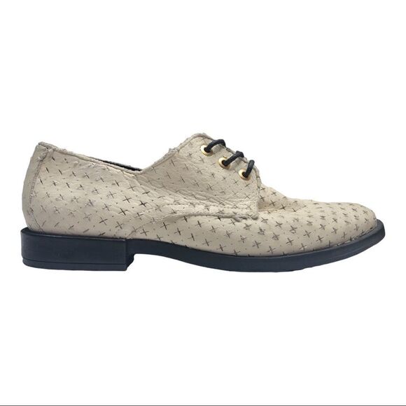 Miista London leather white lace up loafers size 38 EU or US women’s size 7.5 - Picture 7 of 12